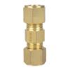 4Pcs Brass Plumbing Connector 1/4inch Compression Tube Fittings Adapter Suitable for Refrigerator Water Line Connection