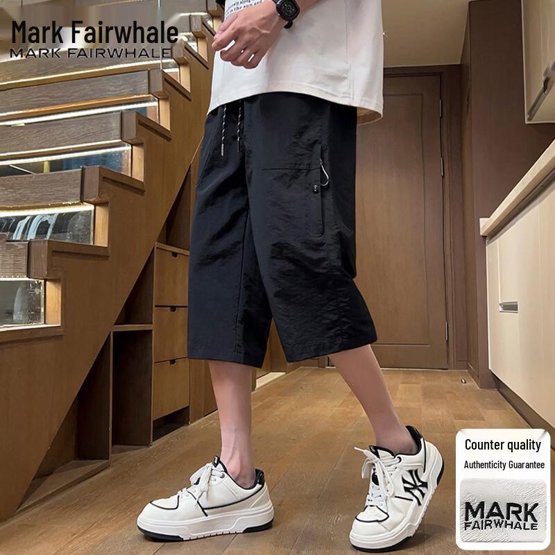 

Mark Fairwhale Men s Casual Breathable Capri Shorts M
