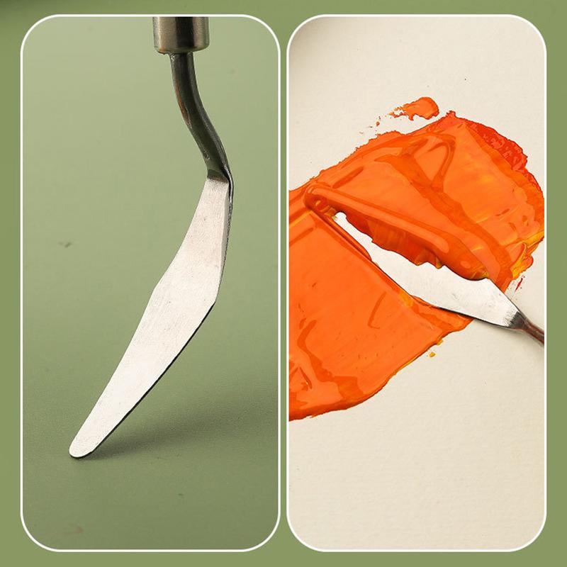 7Pcs/Set Stainless Steel Oil Painting Knives Artist Crafts Spatula Palette Knife Oil Painting Mixing Knife Scraper Art Tools