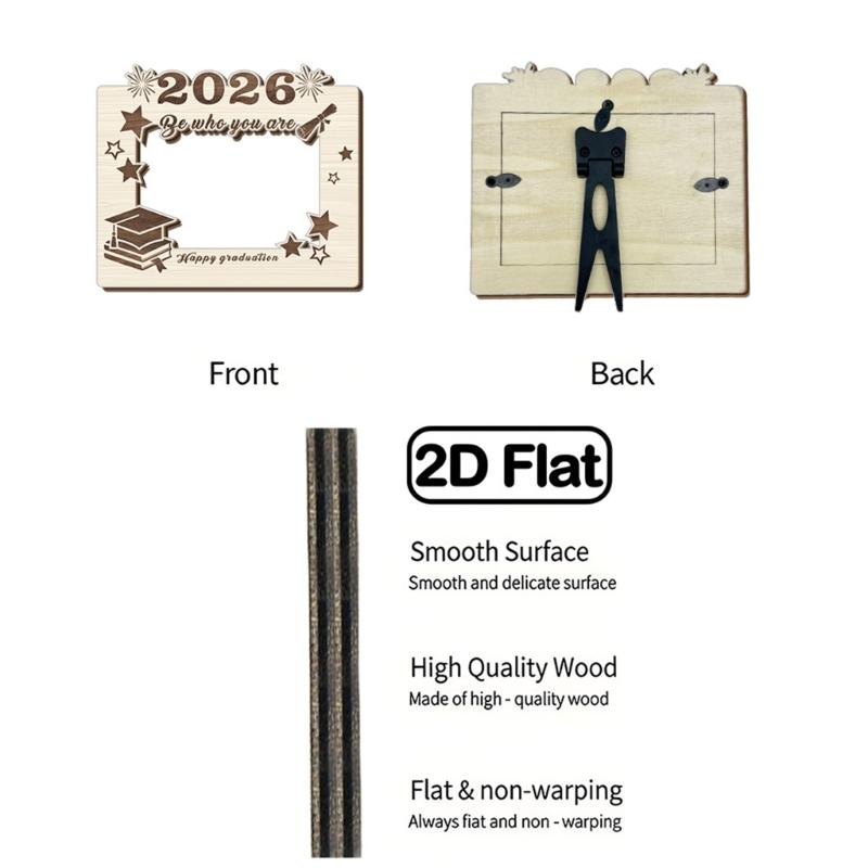 Elegant Wooden Picture Frame Solid Wood Photo Frame Specially Designs for 2026 Graduate to Display Treasure Moment
