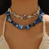 Beaded Necklace Irregular Gravel Necklace Multi-layer Stacked Wind Ocean Shell Starfish Collar