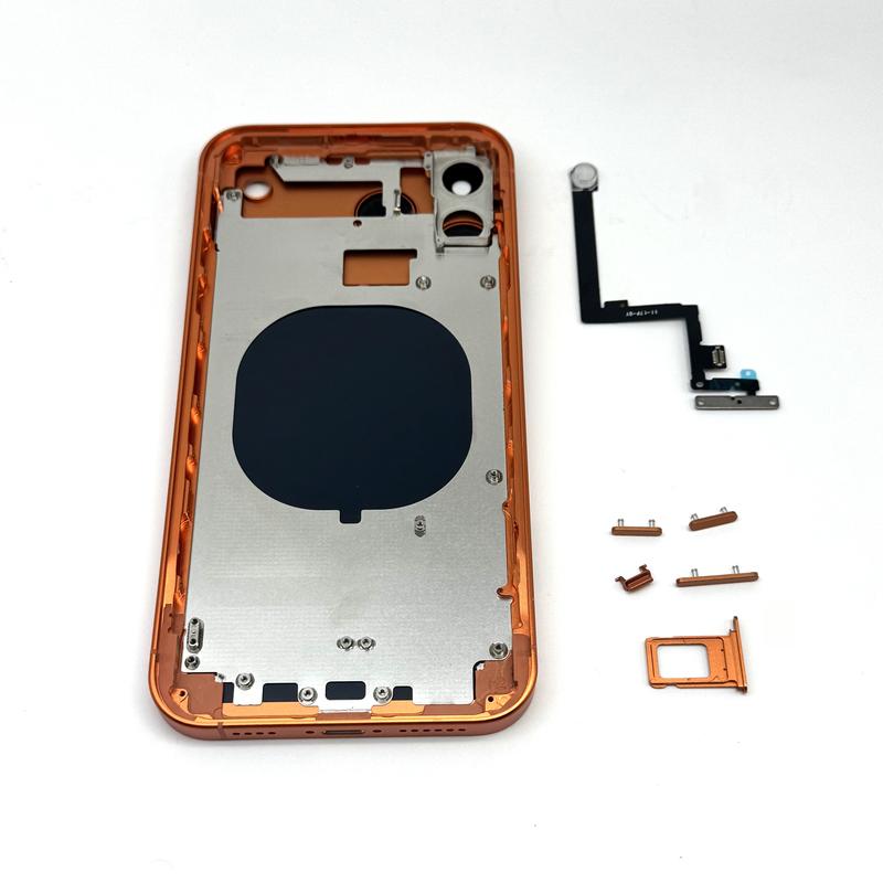 Modifiziertes Rückglas-Mittelrahmen-Gehäuse mit Handyhülle für iPhone 11 Umbau zu 17 Pro 17Pro DIY Schalter-Stummschalttasten-Modifikation