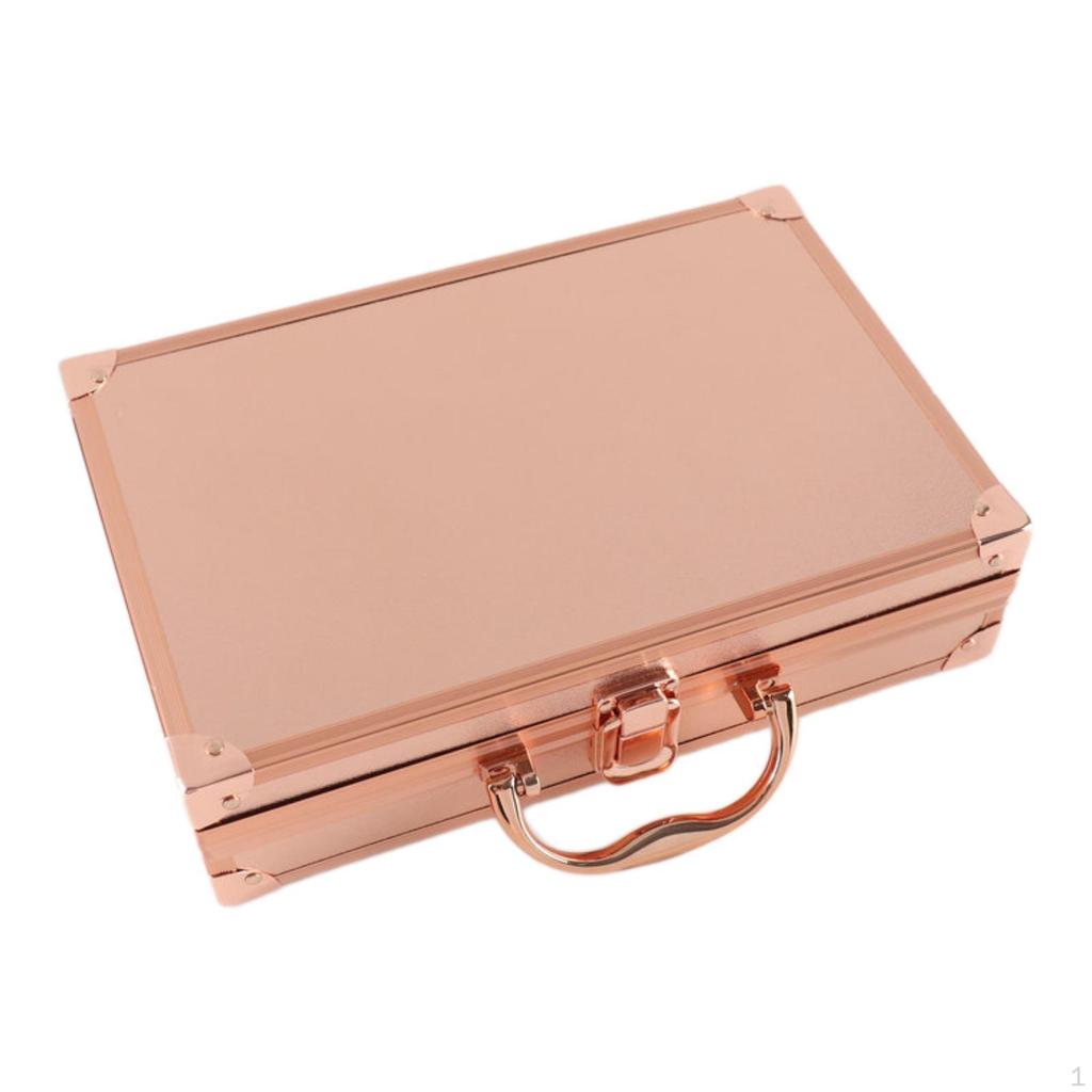 Aluminum Alloy Tool Box Make Up Organizer Ear Cleaning Briefcase Portable