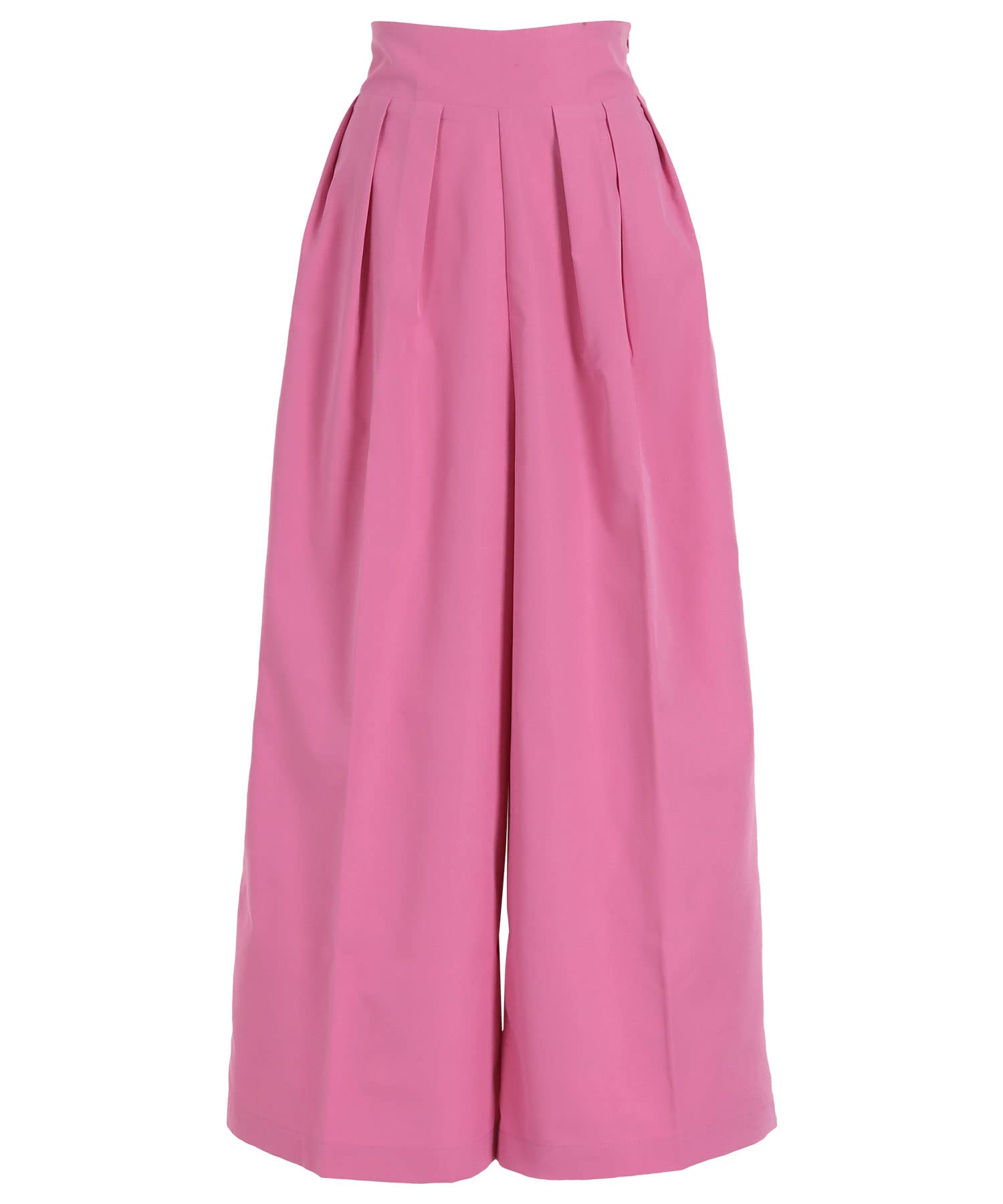 Kobe Lettuce Tuck Wide Pants Free Size Pink [M3719] розовый