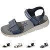 Women's Bohemian Style Printed Flat Sandals Adjustable Straps Lightweight Sole Comfortable Footwear for Casual Wear