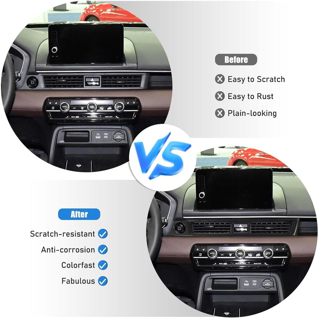 Center Console Air Outlet Frame Trim for Honda Pilot 2023 2024 2025/ Honda Passport 2026 Accessories, ABS Center Console & Dashboard Side Air Vent