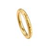 CNC engraved high-grade Wanfu character titanium steel ring women's INS tide 18K gold light luxury fashion couple ring hand jewelry