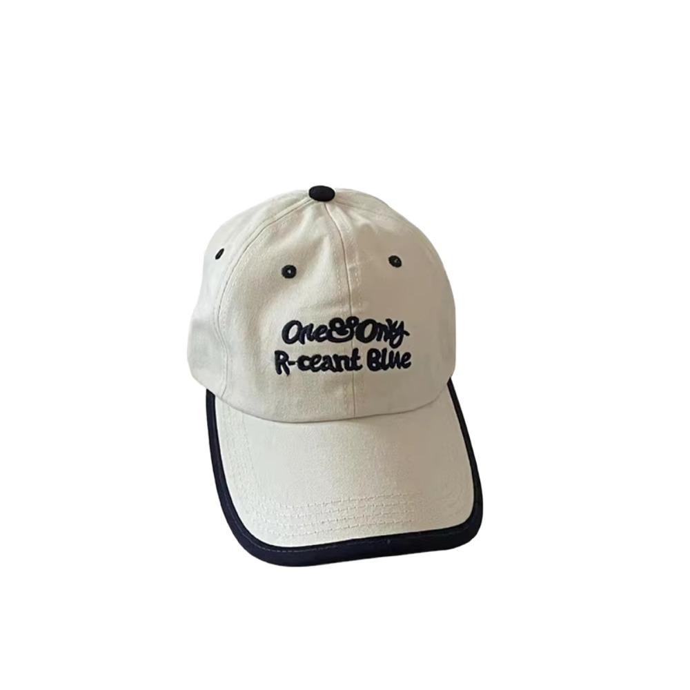 Letter Embroidered Embroidery Letter Cap Adjustable Sunscreen Hat Wave Point Baseball Cap Female