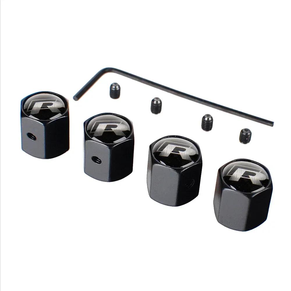 Für VW Neu 4 Stück Diebstahlschutz Auto Rad Reifen Ventilkappen Für Volkswagen Rline GTI Passat Santana Touareg Tiguan Bora Jetta Käfer Sc
