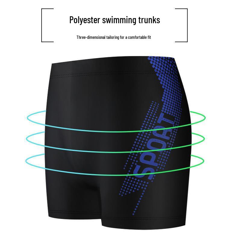 Hot Spring Men's Plus Size Square Leg Swim Trunks