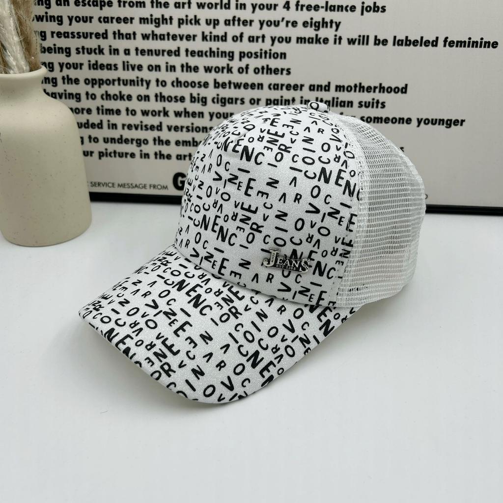 New summer women's fashion mesh breathable cap outdoor shading sun protection alphabet baseball hat tide