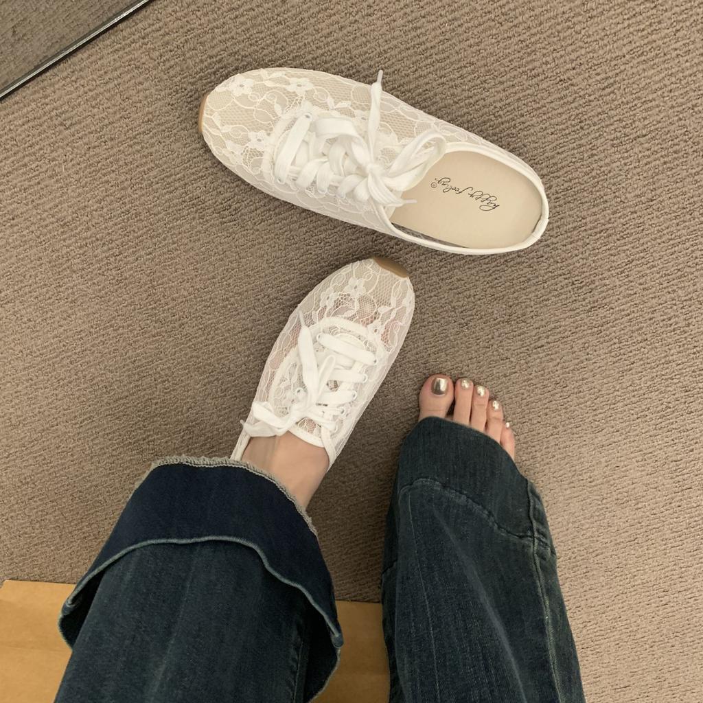 Fashion House Slippers Platform Shoes Woman 2025 Cover Toe Pantofle New Lace-Up Slides Scandals Round Shoes Woman 2025 House Slippers Pl