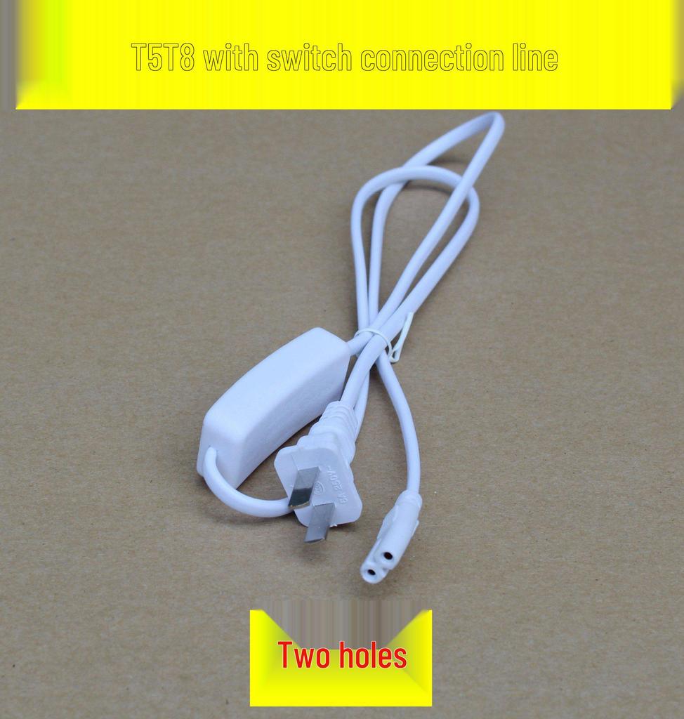 T4T51 8-Meter LED-Stromkabel mit zweipoligem Achterstecker und Schalter