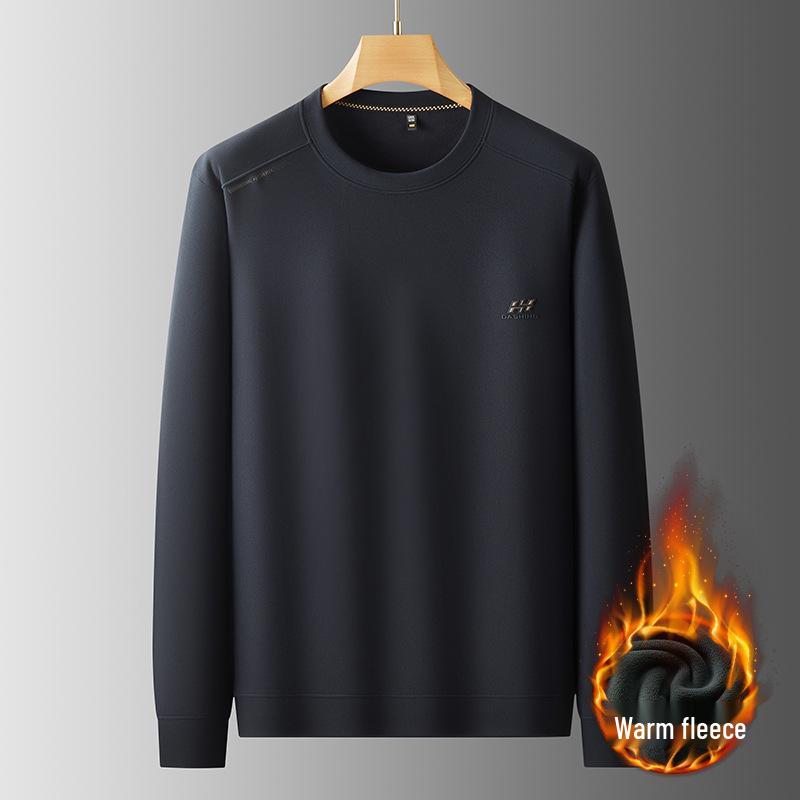 Herren 2025 Winter Übergröße Fleece-gefüttertes Rundhals-Sweatshirt - Verdickt & Lockerer Schnitt