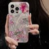 Feather Luster Phone Case for Samsung A53 A14 A33 A12 A32 S24 S23 Plus S20 S21 FE for iPhone 17 15 16 13 Pro 17 16 Pro Max Butterfly Bow Phone Case