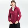 Light down jacket women's short autumn and winter new hooded jacket large size% white duck down removable cap