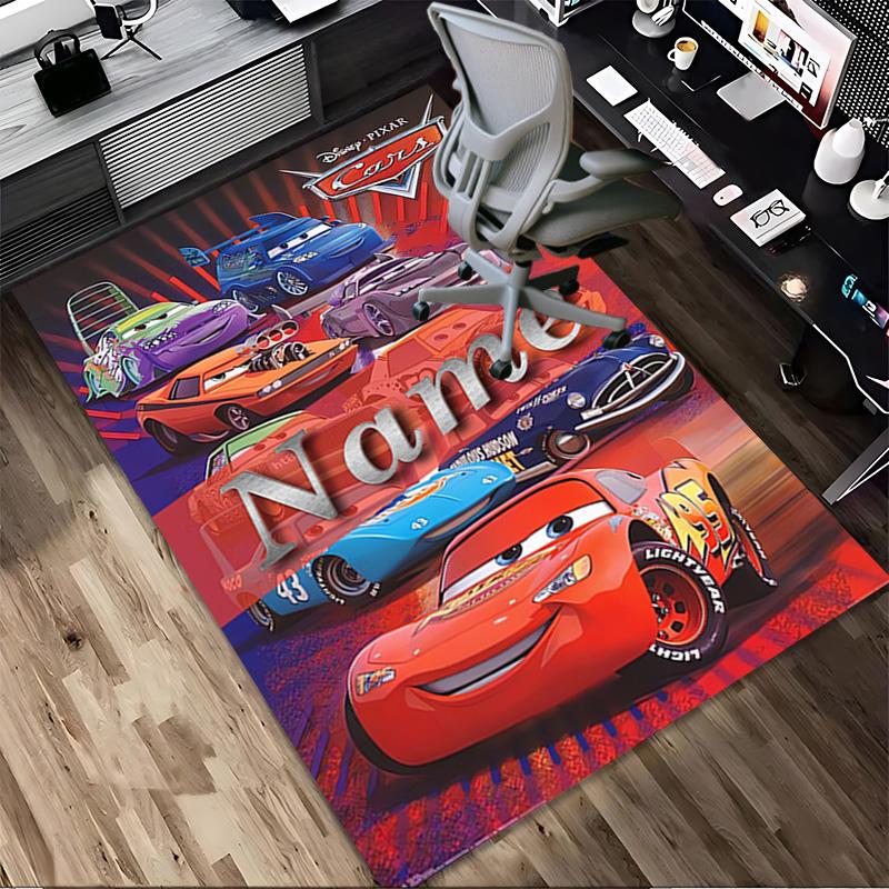 Personalized Name Car Adventure Living Room Non-Slip Area Rug Soft Carpet for Bedroom Kids Playroom Sofa,Office Home Decor Doormat