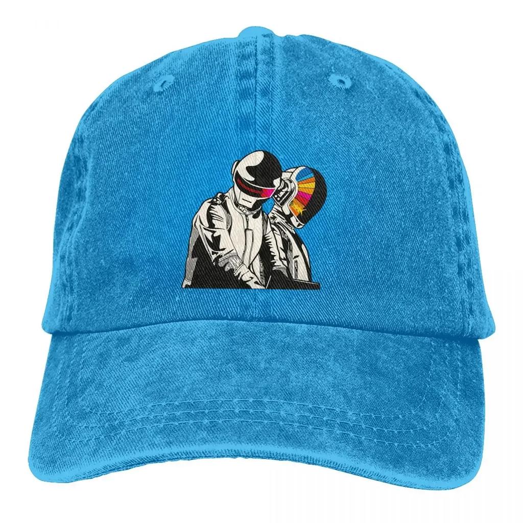 Summer Cap Sun Visor COLOR Helmet Hip Hop Caps Daft Punk Electronic Music Band Cowboy Hat Peaked Trucker Dad Hats