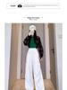 Women's High-Waist Apricot Cargo Pants - Petite Wide-Leg, Spring/Autumn, Casual American Sports Style.