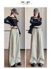 Women's Retro Fireworks Rhinestone Denim Jeans: Stylish Wide-Leg, Floor-Length Pants