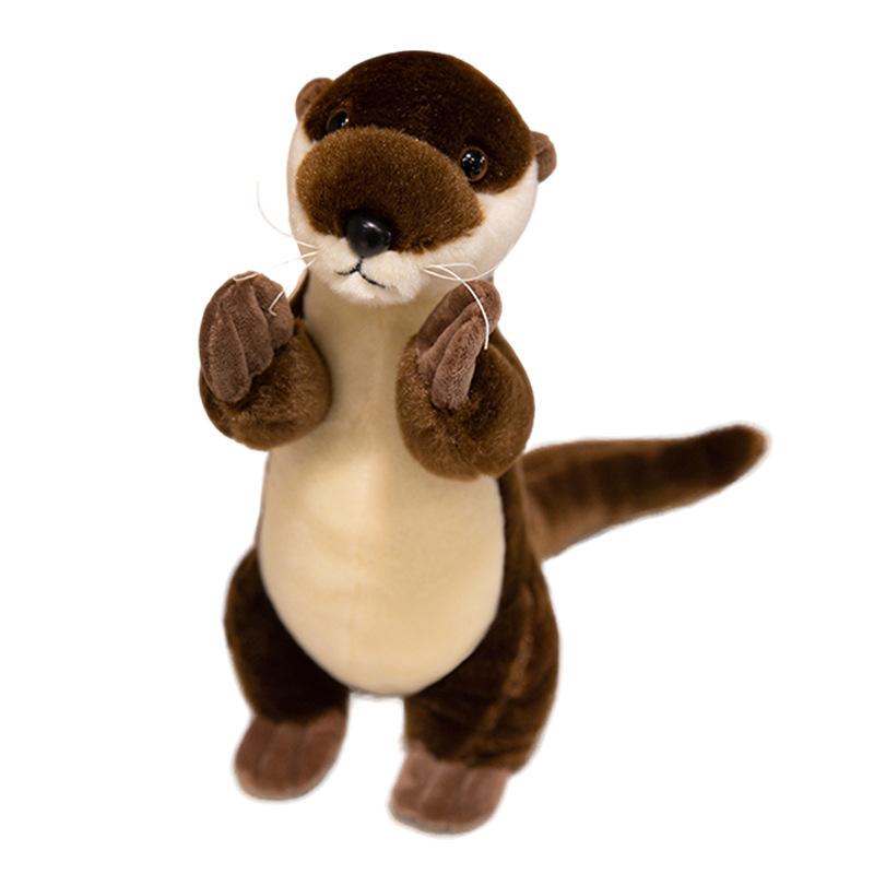 Simulation Cute Fish-holding Otter Doll Plush Toy Sea Otter Doll Children's Pillow Doll Men and Women Gifts