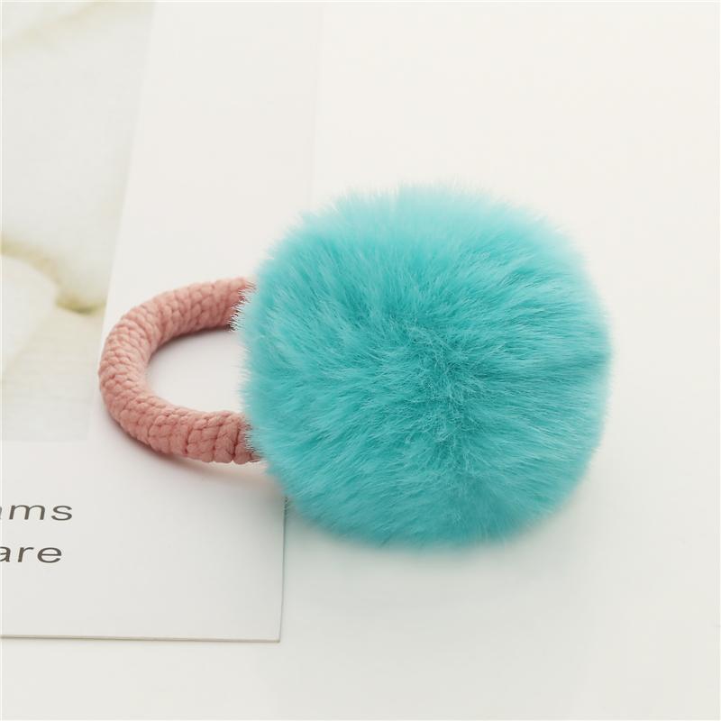 2 Pièces Chouchous à Pompons Mignons Élastiques à Cheveux Pour Enfants Filles Coiffure Élastique Porte-Queue de Cheval Scrunchie Accessoires Cheveux