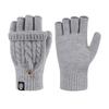 Winter Flip Two Purpose Half Finger Gloves for Women Cold Proof and Warm Students Touch Screen Gloves Thickened Plush Finger Revet Gloves for Men