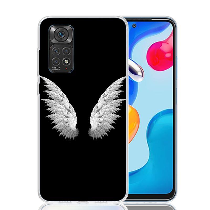 Angel Wings Feather Phone Case For Xiaomi Redmi Note 15 14 13 12S 12 Pro Plus 11S 11E 11 11T 10S 10 Art Soft Pattern Cover Redmi
