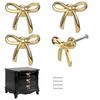 Vintage Bow Cabinet Knobs Decorative Zinc Alloy Drawer Pulls For Furniture Upgrade Decorative Handle Furniture Accessories