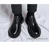 Men's Black Leather Martin Boots - British Style Casual Formal Shoes for Summer 2025