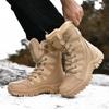 New Warm Plush Snow Boots Men Lace Up Casual High Top Men's Boots Waterproof Winter Boots Anti-Slip Ankle Boots Army Work Boots