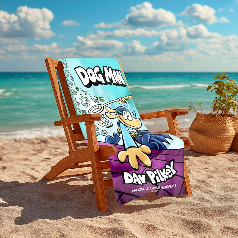 1pc DogMan1 Beach Towel, Comfortable and Thick, and Swimming/Bath/Picnic/Camping Towel, Suitable for Seaside Beaches