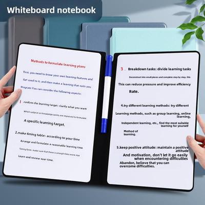 Tragbares, löschbares A5-Whiteboard-Notizbuch und Notizblock aus Leder