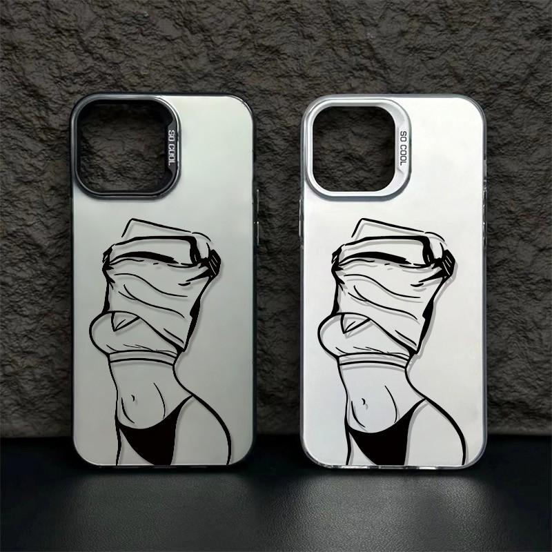 Y2K Sexy Girl Shockproof Phone Case For iPhone 17 Air 16 16e 15 13 12 11 Pro Max Pro Plus Protective Slim Fit Funda Cover