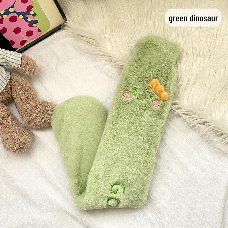 Cartoon Long Hot Water Bottle with Thickened PVC Cover for Winter Bedding