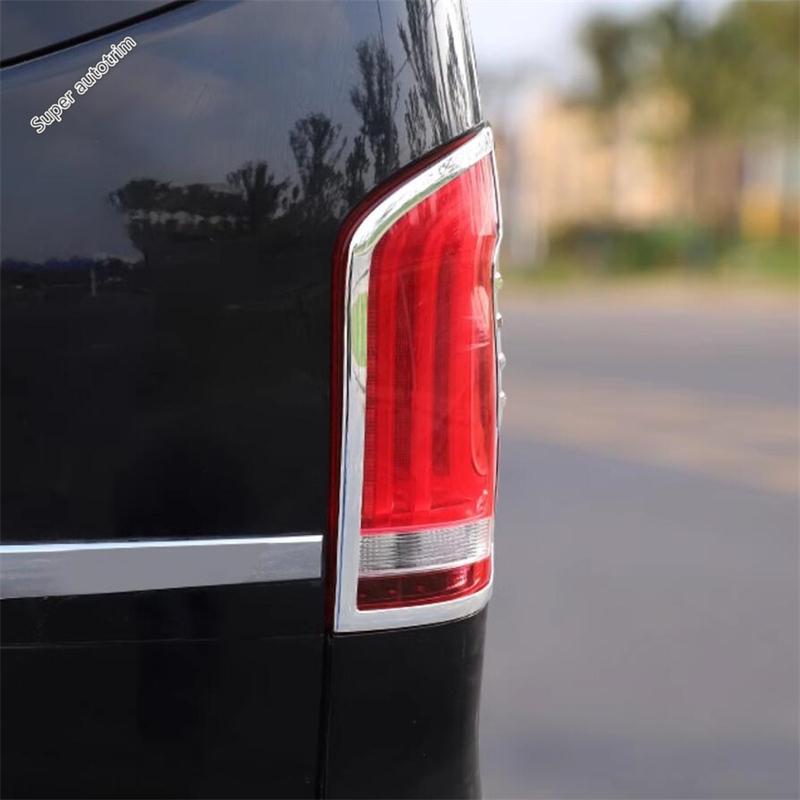 Heckklappe Rückleuchten Rücklicht Lampenrahmen Abdeckung Zierleiste Für Mercedes-Benz Vito W447 / V-Klasse 2014 - 2025 ABS Chrom Zubehör