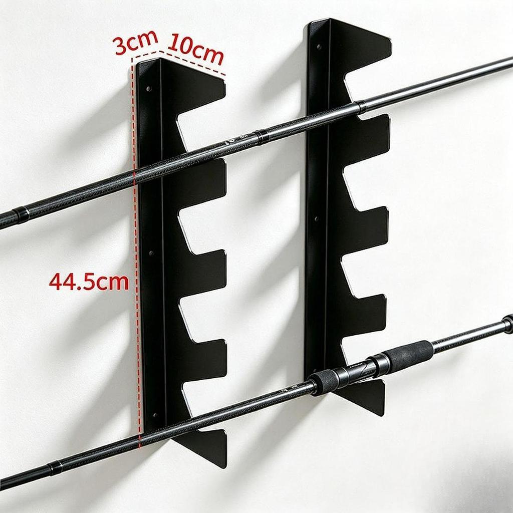 Fishing Rod Holder Wall Mount Display And Storage Shelf Lightweight, , Quick Installation Suitable