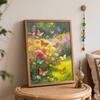 Oil Painting by Numbers Kit with Vibrant Butterflies and Wildflowers Hand Painting Home Decoration Paintings with Family. 119 characters.
