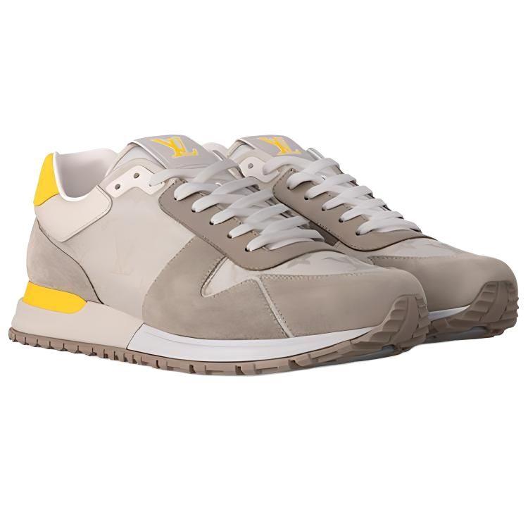 Louis Vuitton Run Away Cow Leather Low Top Casual Shoes Men's Taupe 1ACD6C