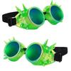 Steampunk Rivets Gothic Goggles Fluorescent Color Adjustable Fit Plastic Eyewear For Cosplay Costume Accessories