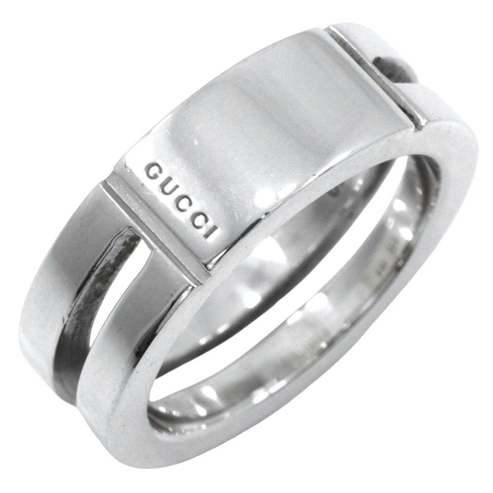 

GUCCI logo Ring Silver925 #5.1(US Size) 6.1g Women Used