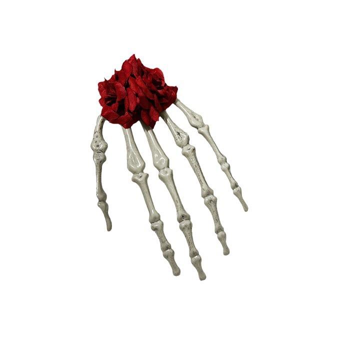 Dropshipping Gothic Claw Rose Hairpin Skeleton Hand Hair Clip for Dark Holiday Party Decoration Event Gift Novelty Gifts HQ