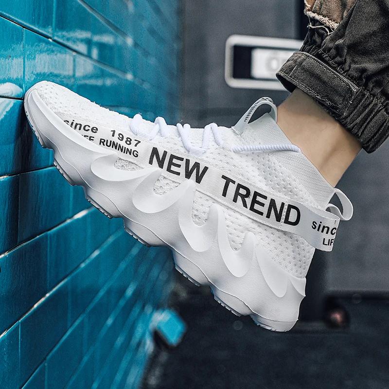 Men Outdoor Jogging Shoes Unisex Summer Casual Sneakes Chunky Breathable Women Thick Sole Non-Slip Zapatillas Botas Para Hombre