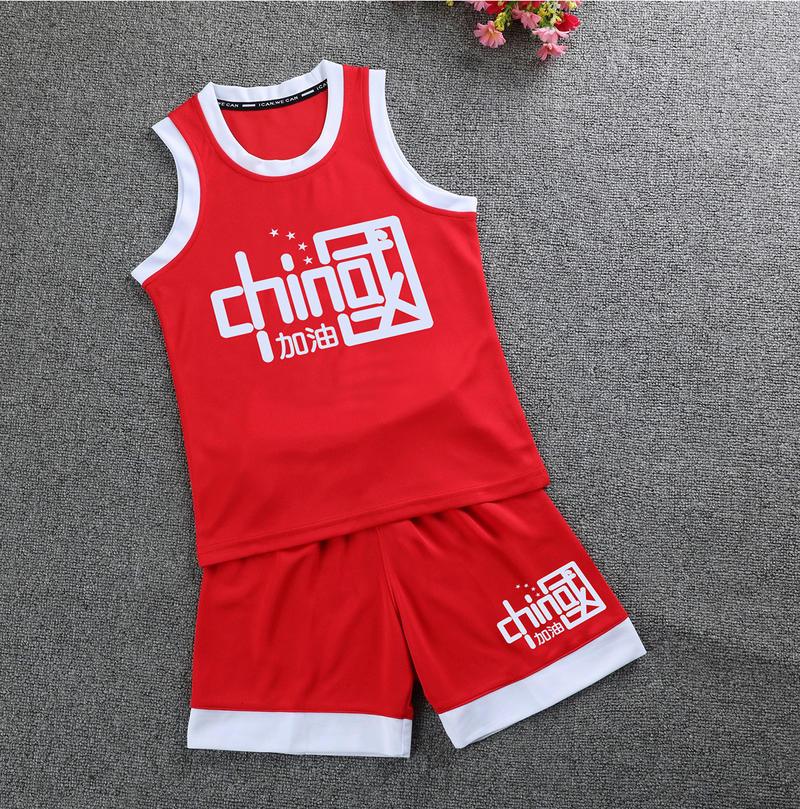 

WD2826 Комплект спортивной одежды без рукавов для баскетбола для родителей и детей для малышей Large красный