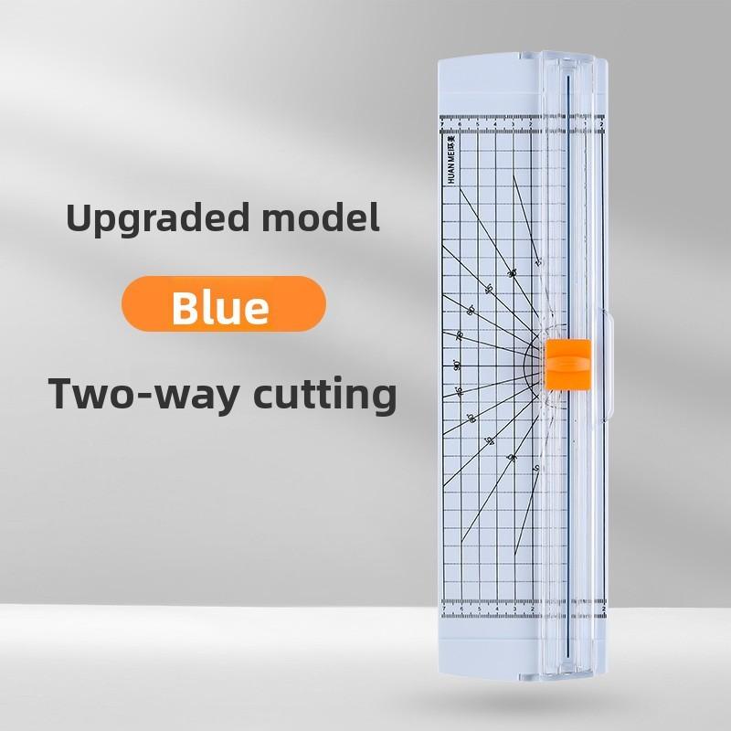 Included Small Portable Plastic Paper Cutter With Dual Blade For Crafts And Office Use