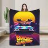 Back To The Future Blankets  Travel Office Flannel Throw Blanket For Couch Bed Warm Soft Custom Quality Bedspread
