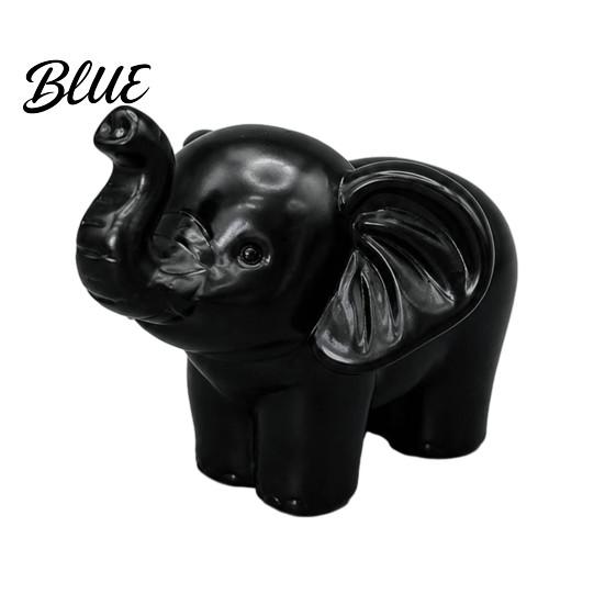 Animal Collectibles for Elephant Lovers Mini Resin Figurine, Good Luck Statue Tabletop Decor, Gifts Small Ornament Home Office Shelf, Housewarming