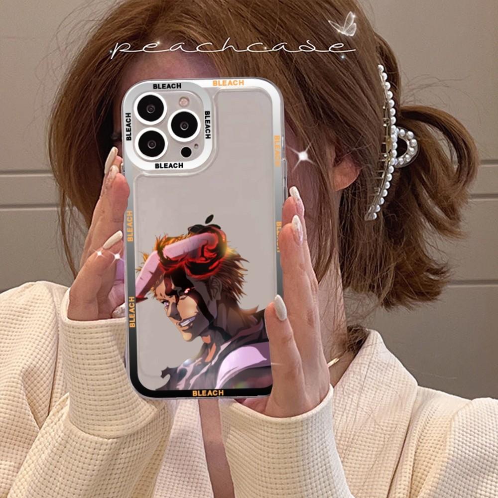Anime Bleach Kurosaki Ichigo Phone Case For iPhone 15 11 12 13 14 Mini Pro Max XR X XS TPU Clear Case
