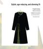 Mother's Wear: New Spring & Autumn 2026 Chinese Style Gold Silk Velvet Qipao Dress for Middle-Aged & Elderly Women