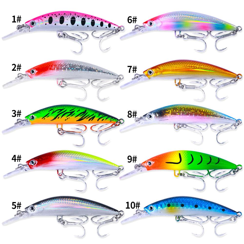 Sinking Minnow Lure 90mm 17g Köder Ozean Boot Angeln Lockt 3d Augen Kunststoff Harte Jerkbait Künstliche Köder für Angeln